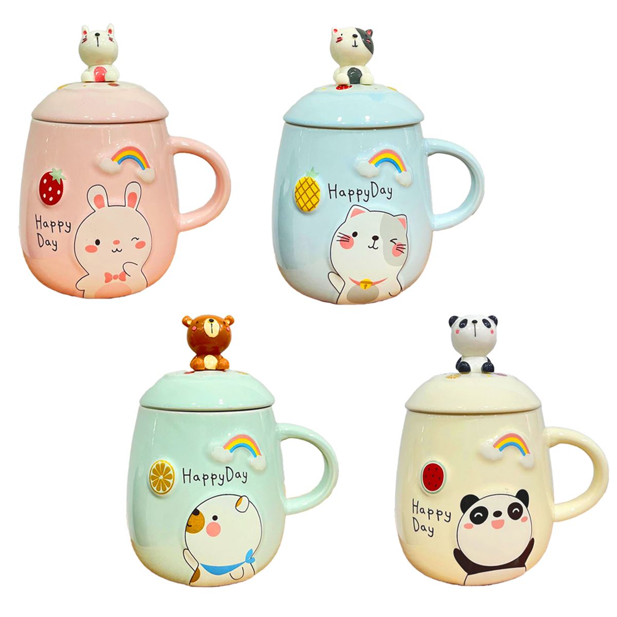 HUN CERAMİC MUG KUPA 2-374 PORSELEN 4 MODEL 1