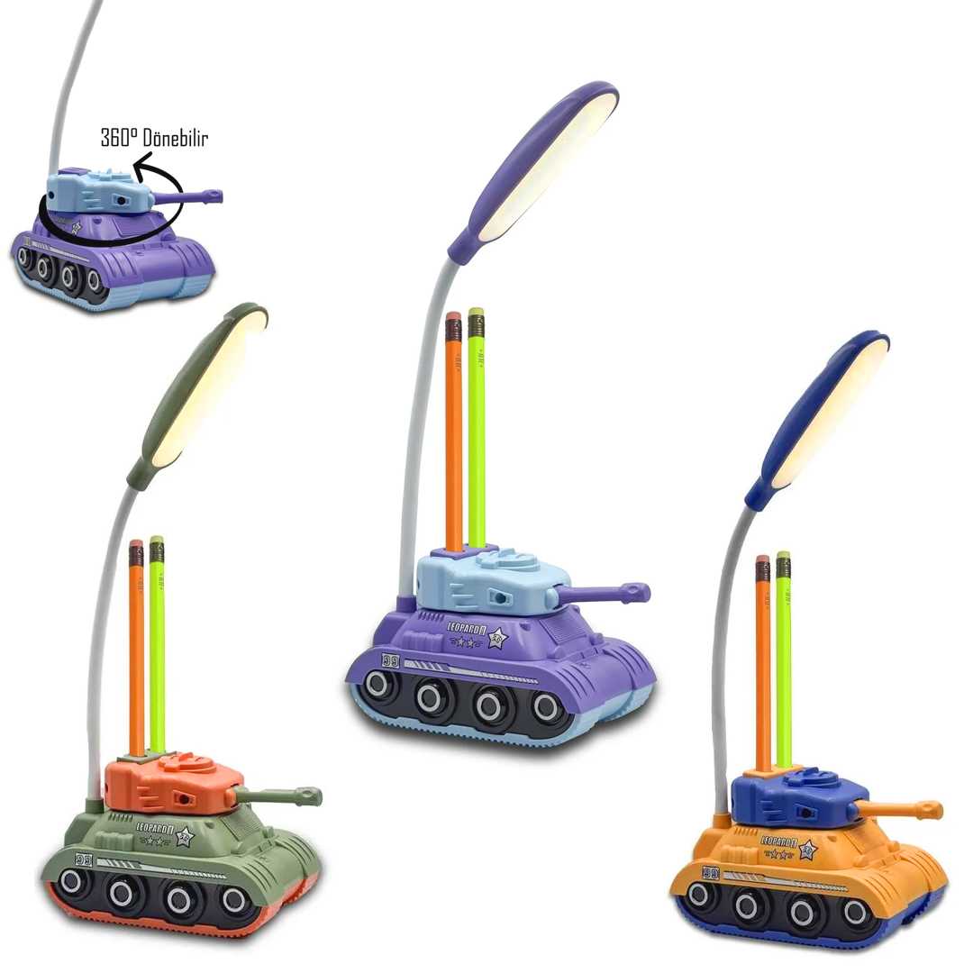 HUN BEST MASA LAMBASI TANK 6-168 USB ŞARJ KALEMTIRAŞLI 6+ 1