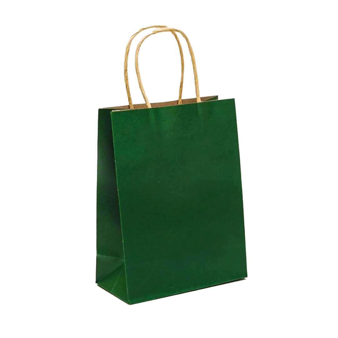UZAY HEDİYE ÇANTASI KARTON KRAFT KOYU YEŞİL 25x31 25 Lİ 1