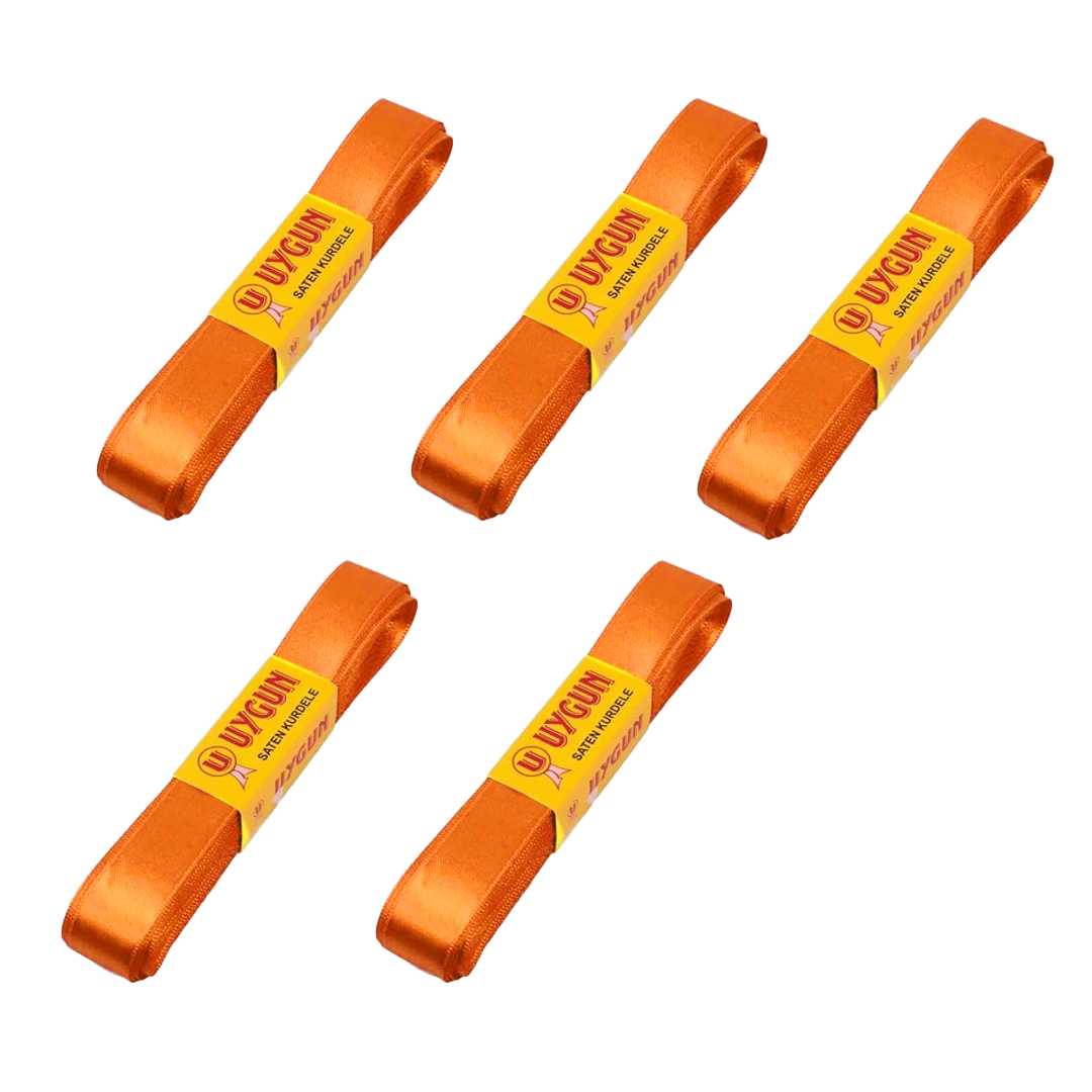 UYGUN SATEN KURDELE 30 MM 10 MT TURUNCU 5 Lİ 1