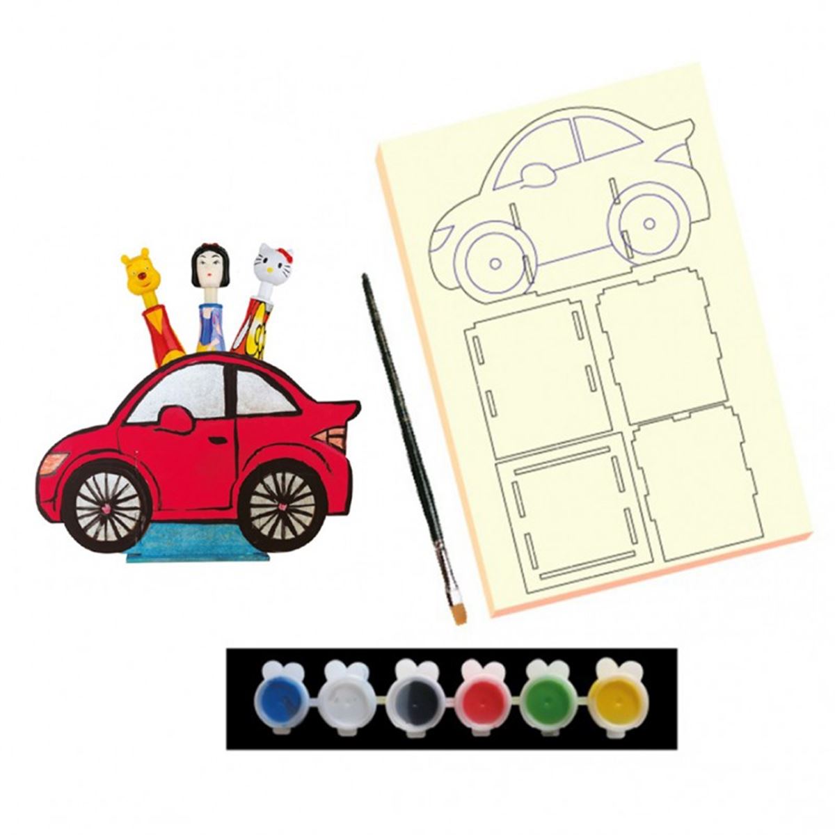 KUMTOYS AHŞAP KALEMLİK BOYAMA SETİ 1