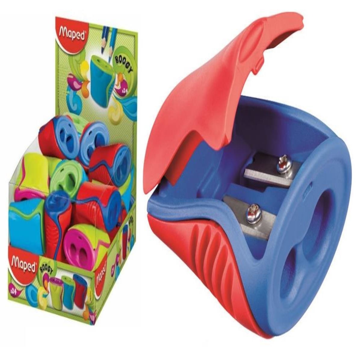 MAPED KALEMTRAŞ PLASTİK BOOGY 2 Lİ HAZNELI 24 LÜ 62211 1