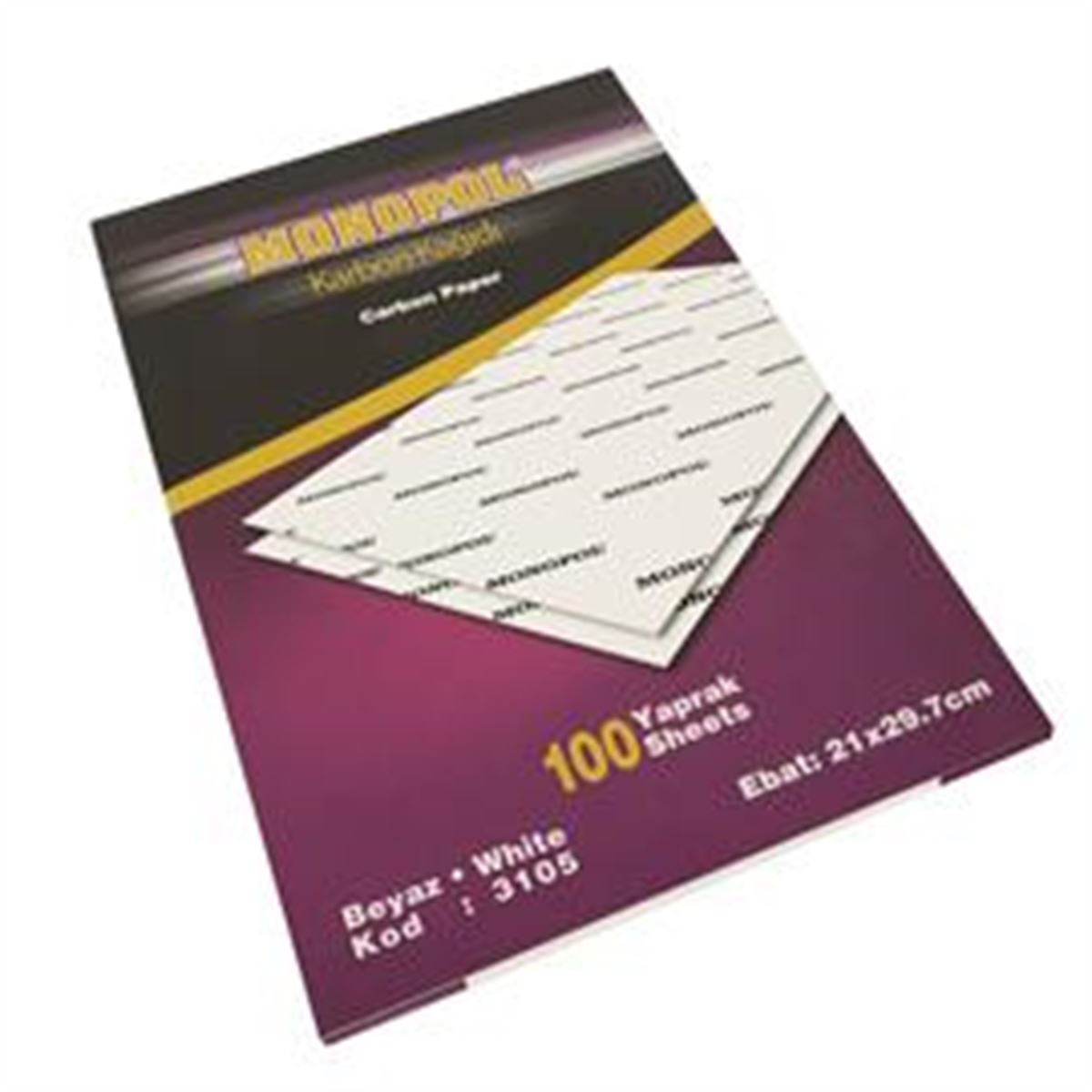 MONOPOL KARBON KAĞIDI A4 BEYAZ 100 LÜ 3105 1