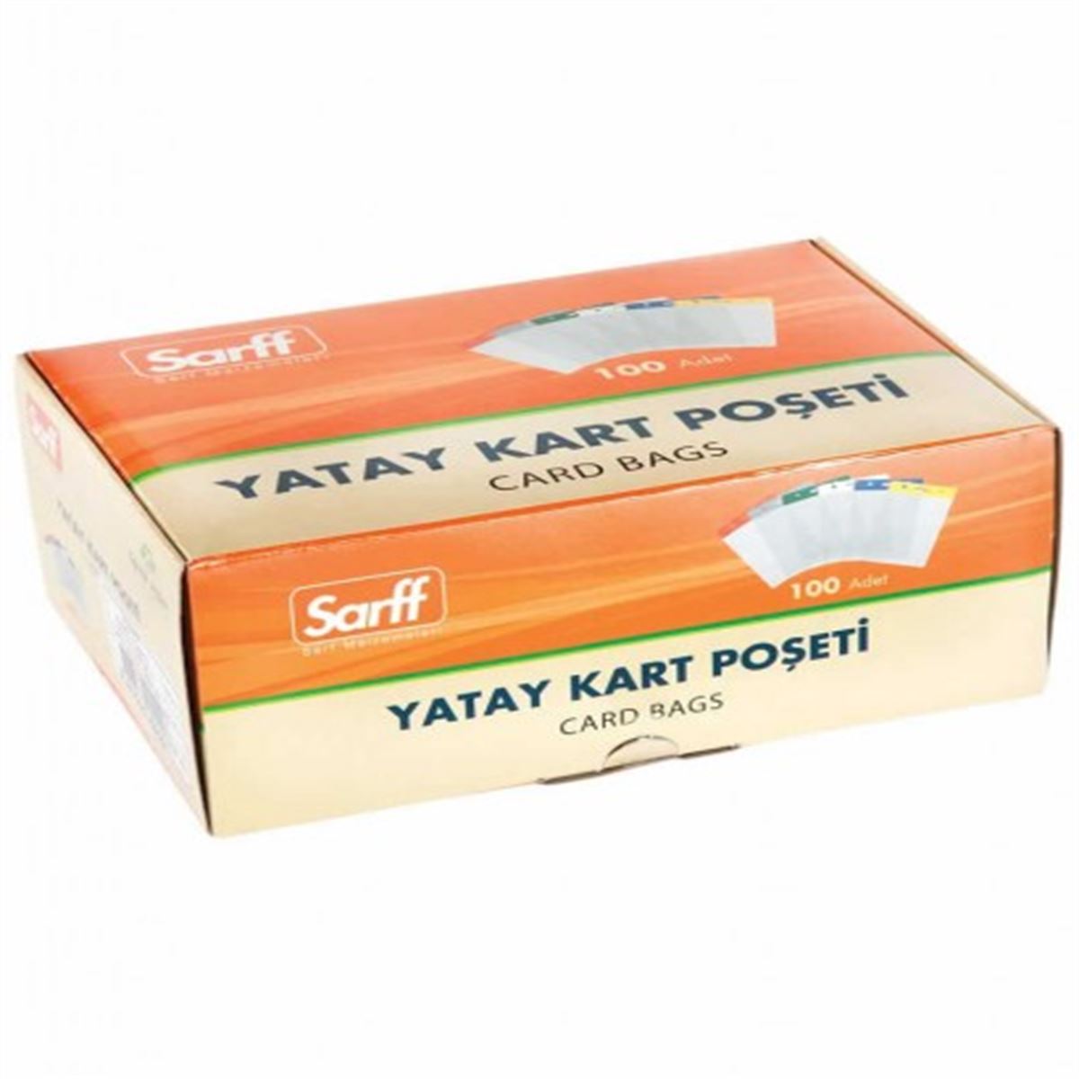 SARFF KART POŞETİ YATAY 12x11 ŞEFFAF 100 LÜ 15207019 1