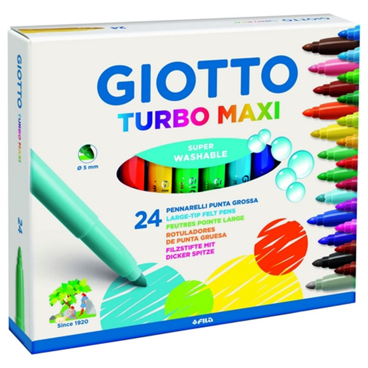 GİOTTO KEÇELİ KALEM JUMBO TURBO MAXİ 24 RENK 455000 1