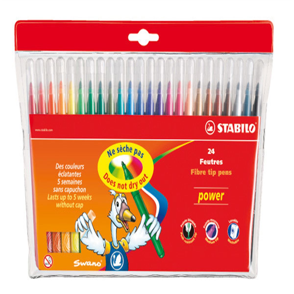 STABİLO KEÇELİ KALEM POWER 24 RENK 280-24-01 1