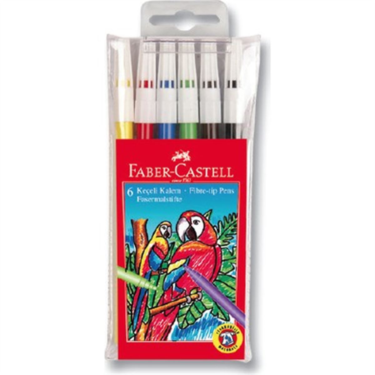 FABER KEÇELİ KALEM 6 RENK YIKANABİLİR 5067155106 1