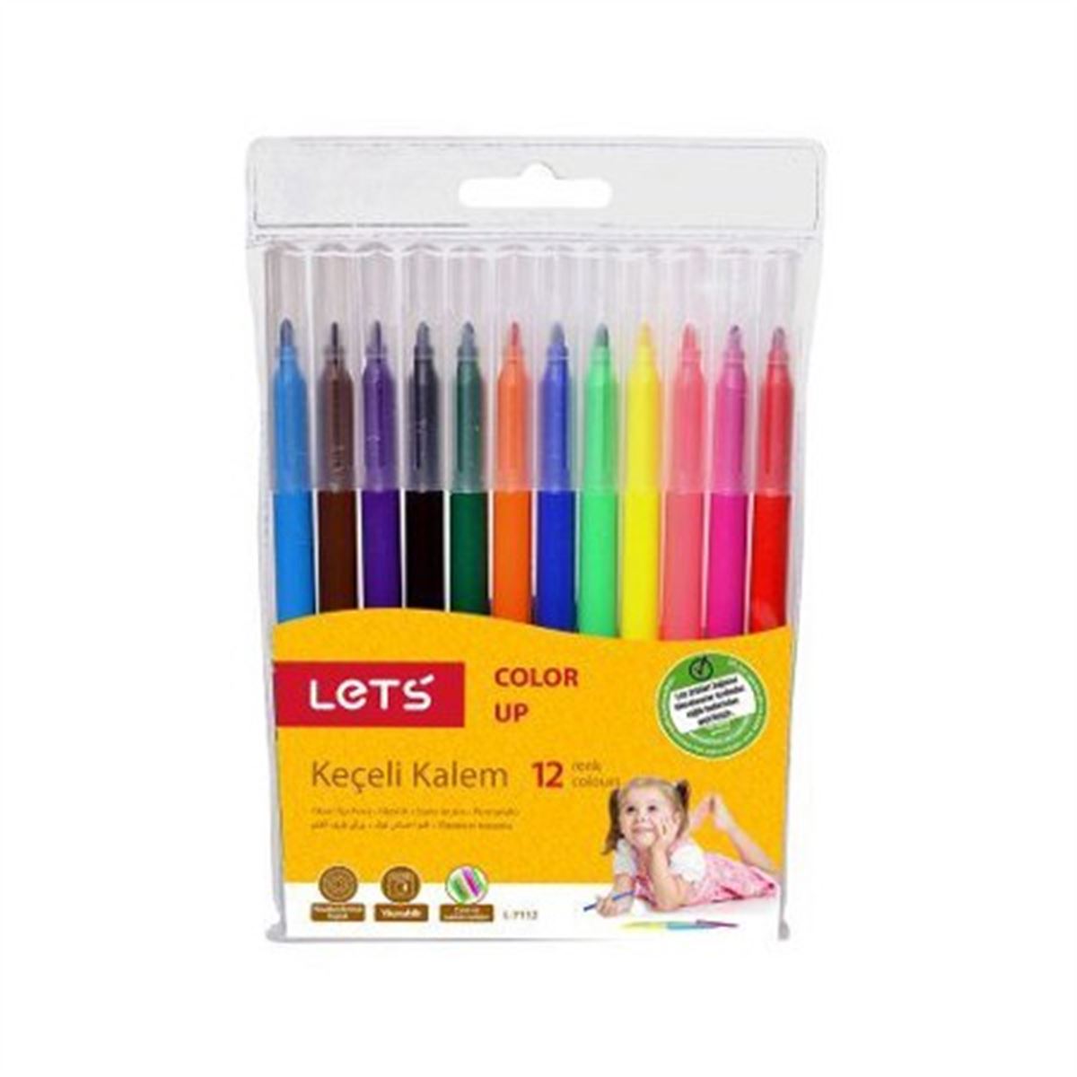 LETS KEÇELİ KALEM 12 RENK L-7112 1