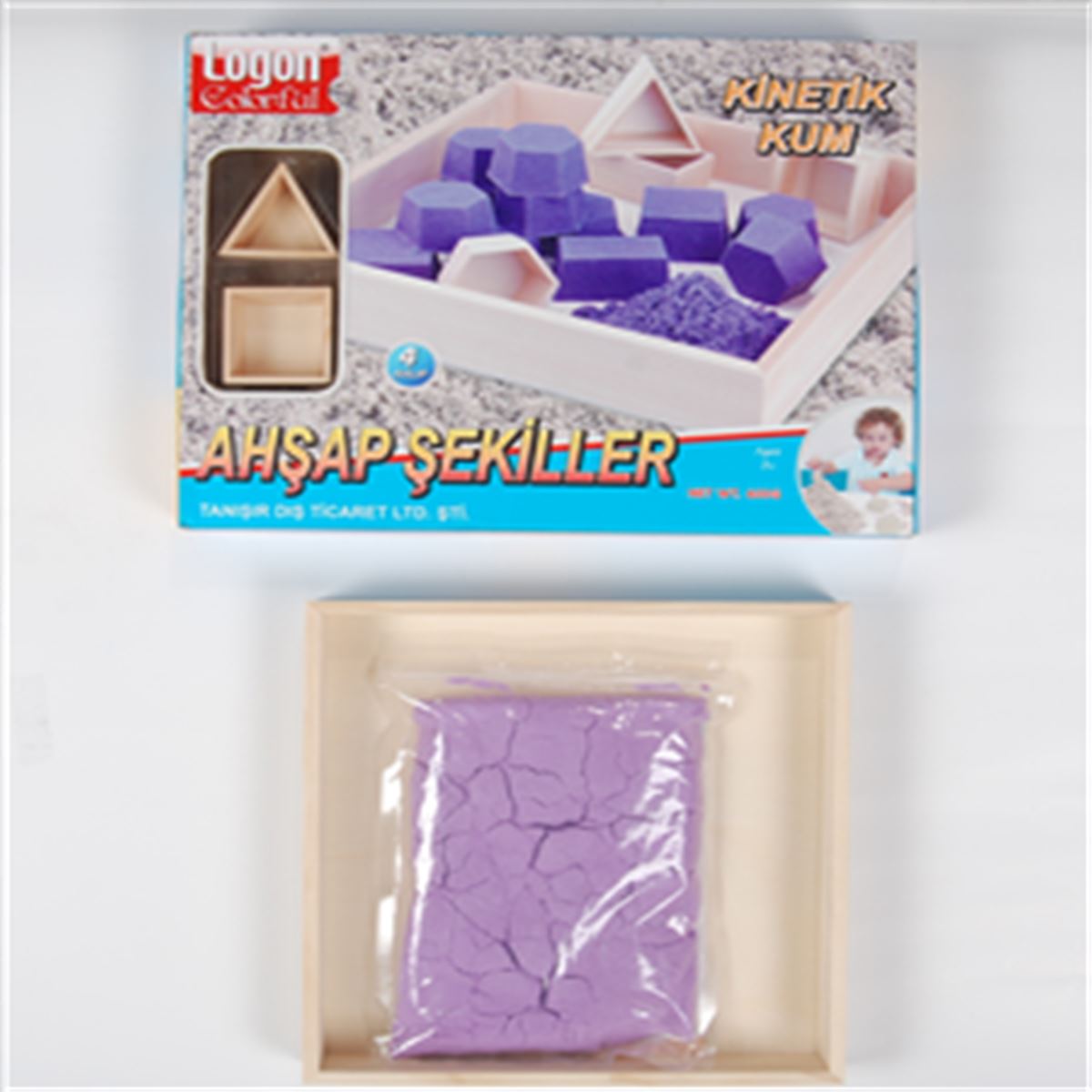 LOGON KİNETİK KUM 6004 AHŞAP ŞEKİLLER 600 GR. 4 KALIP 1