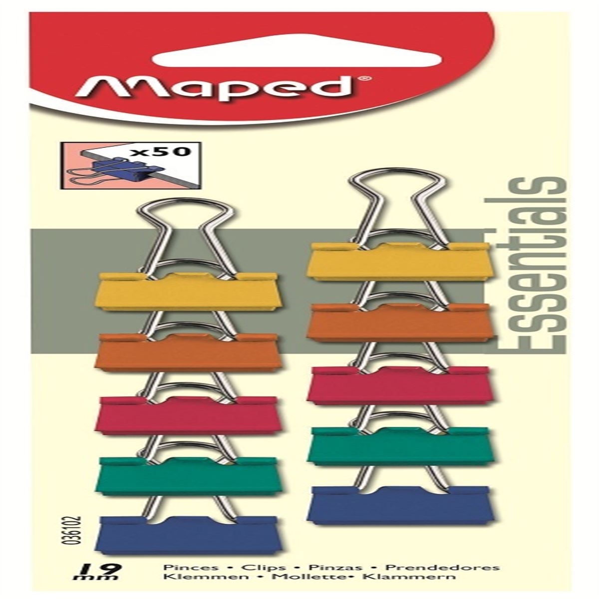 MAPED KISKAÇ RENKLİ 19 MM 10 LU 036102 1