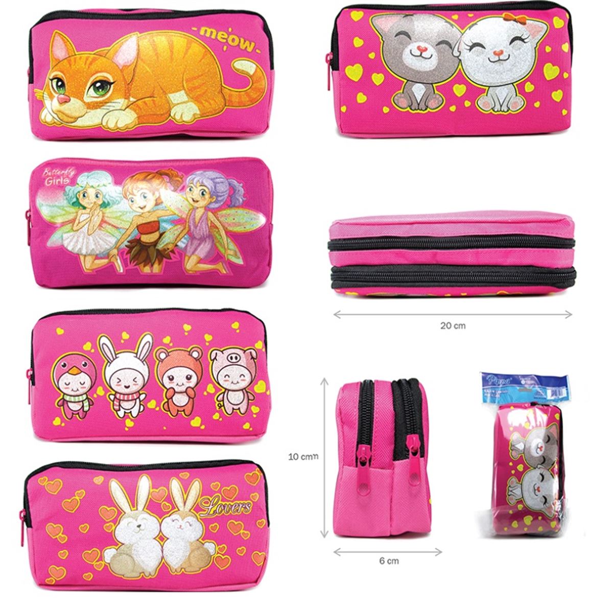 PİPPA KALEM ÇANTASI KIZ MODEL KK-120 ÇİFT BÖLMELİ 1