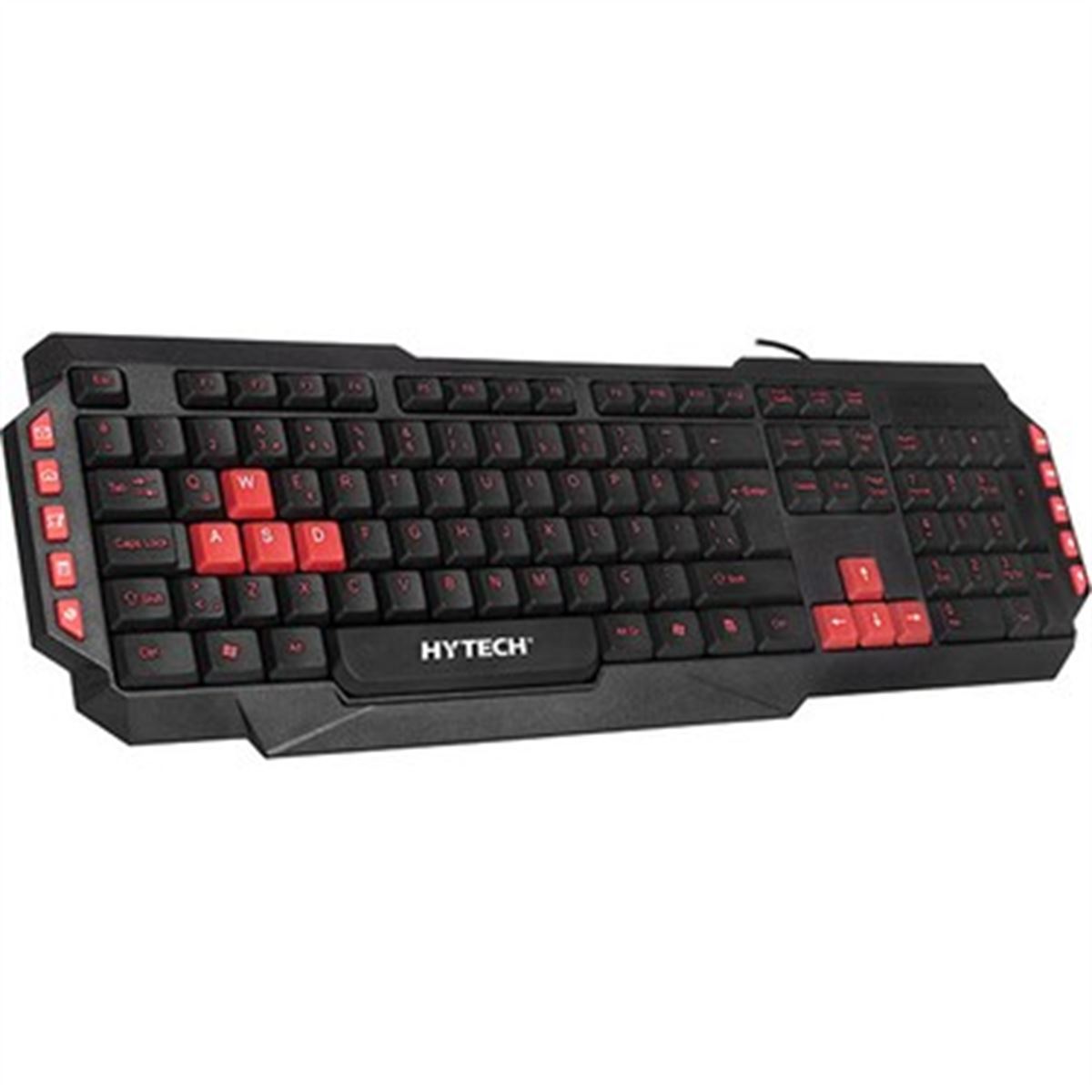 HYTECH KLAVYE Q HYK-46 GAMY SİYAH KIRMIZI TUŞLU USB KABLOLU 1