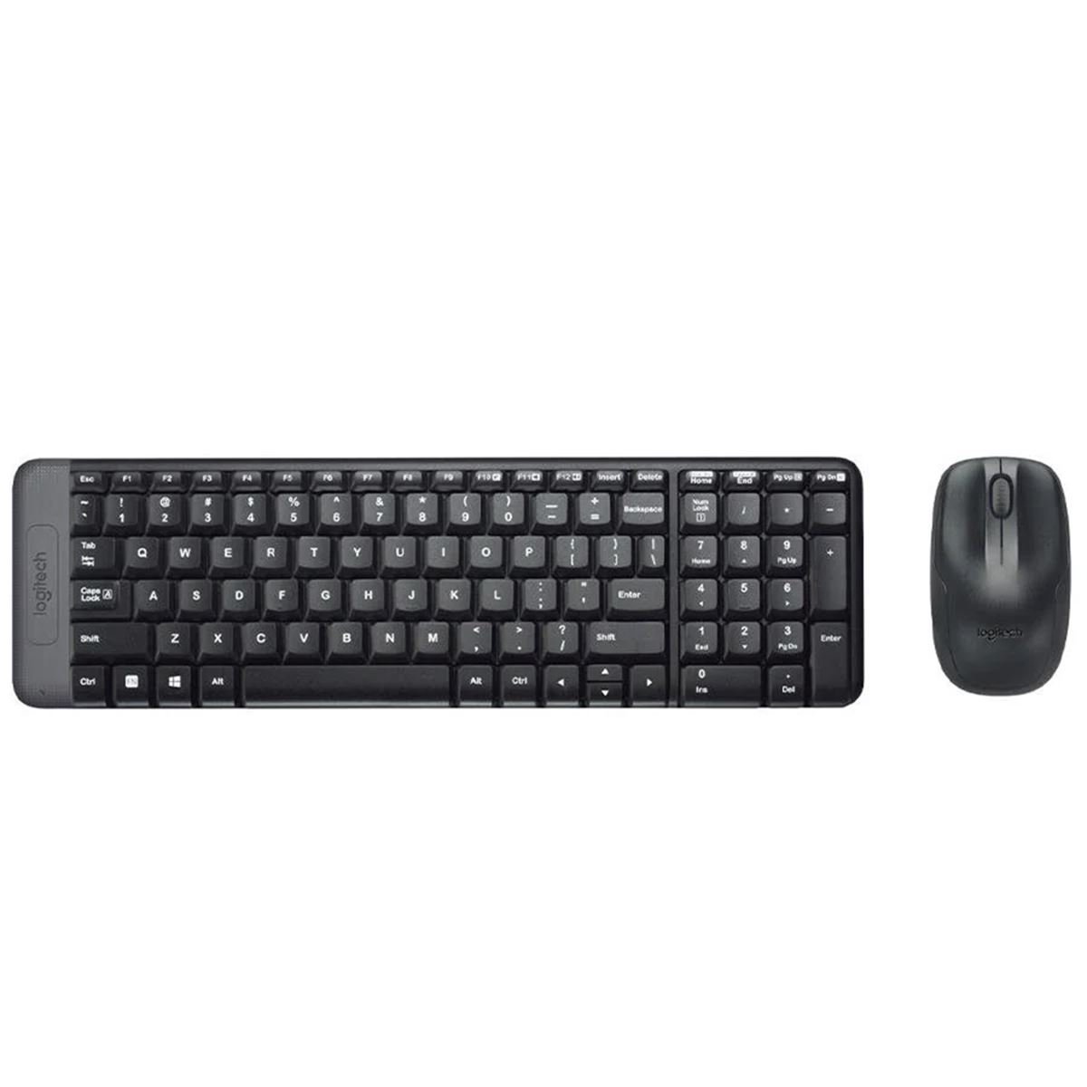 LOGİTECH KABLOSUZ KLAVYE Q + MOUSE SET MK220 SİYAH 210006305 1