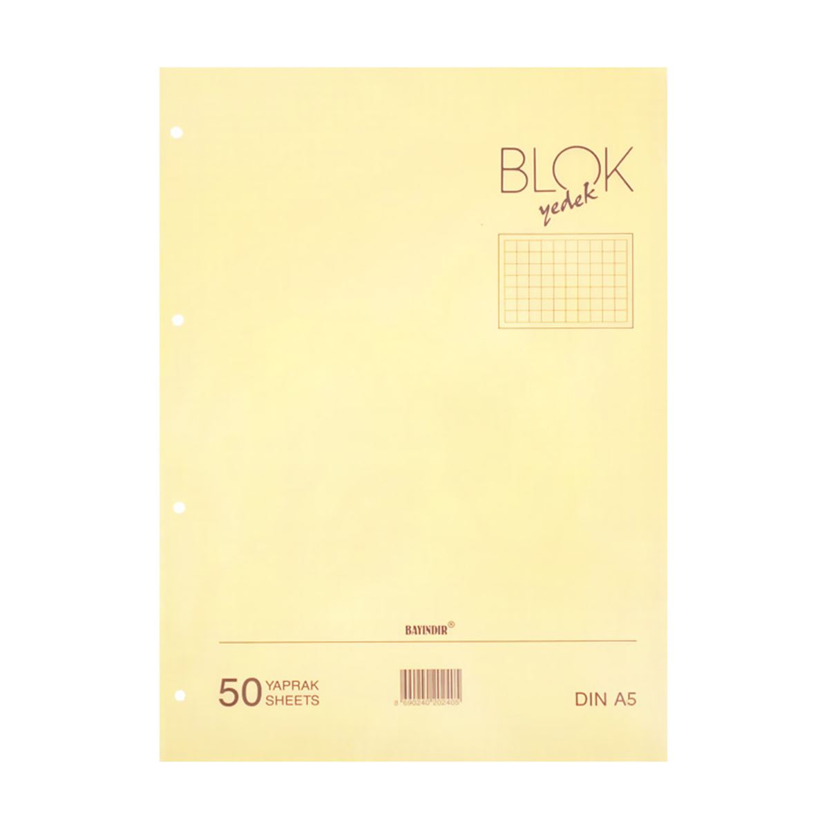 BAYINDIR KOLEJ YEDEĞİ A5 RENKLİ KARELİ 50 Lİ 1