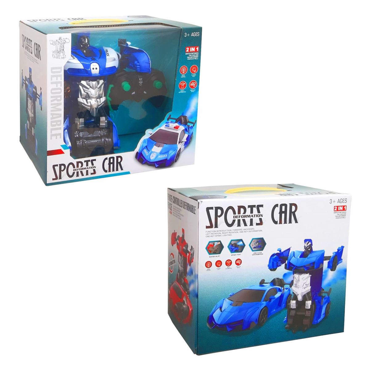 KARSAN SPORTS CAR 92D-11A-13A DÖNÜŞEBİLEN ARABA 2İN1 ÇOK FONKSİYONLU R/C IŞIKLI ŞARJLI 3+ 1