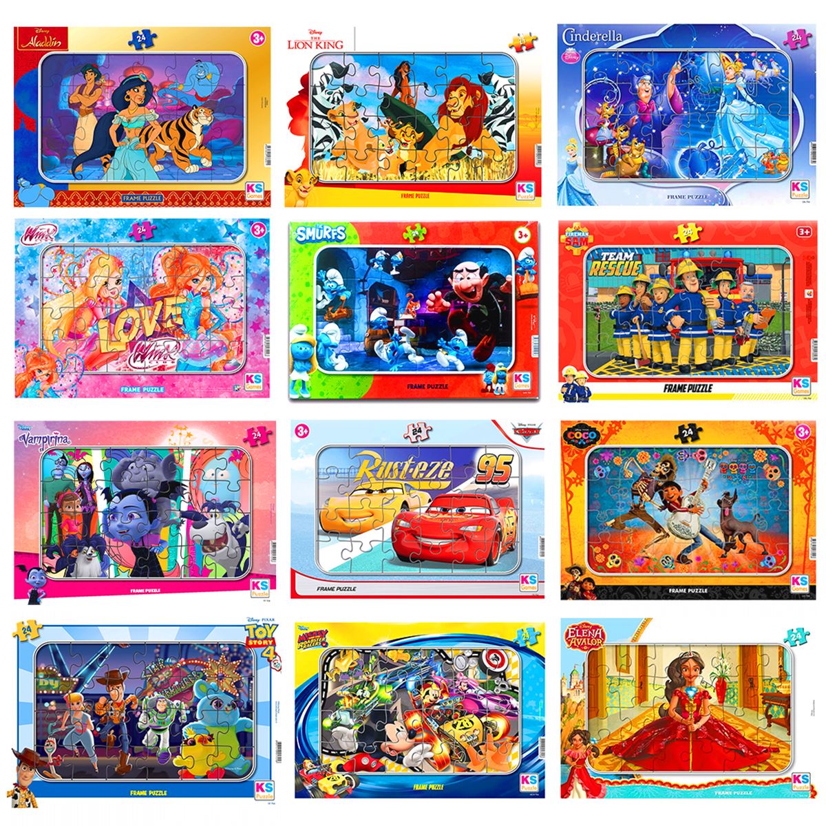 KS GAMES FRAME PUZZLE T694 DİSNEY DİSPLAY 24 PARÇA 24 LÜ 3+ 1