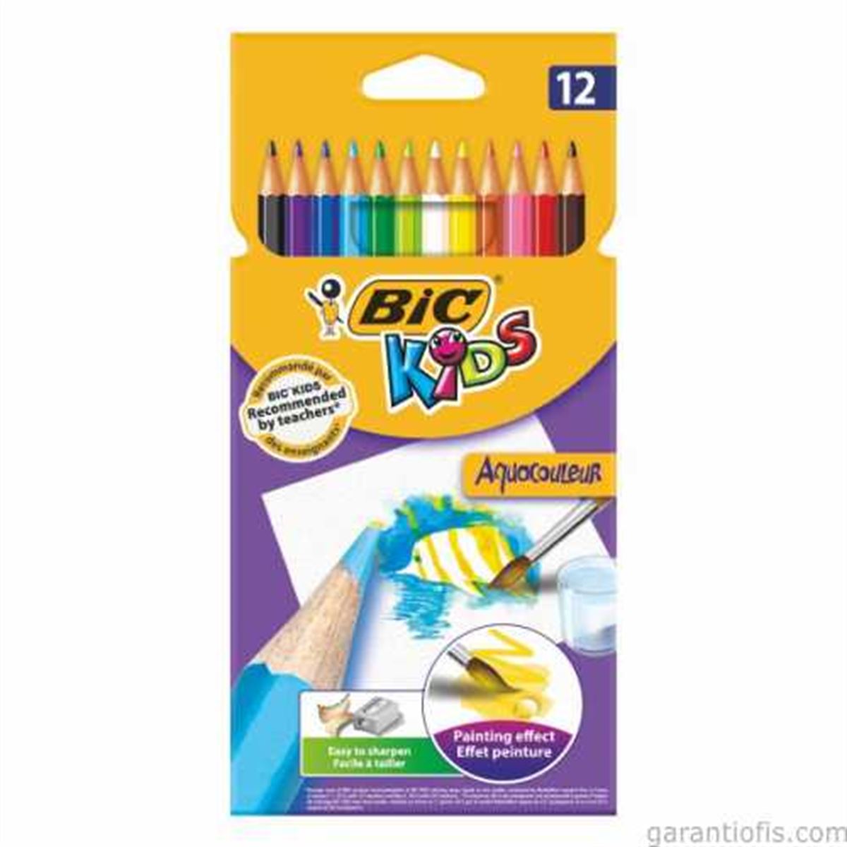 BİC KİDS KURUBOYA AQUACOULEUR 12 RENK 8575613 1