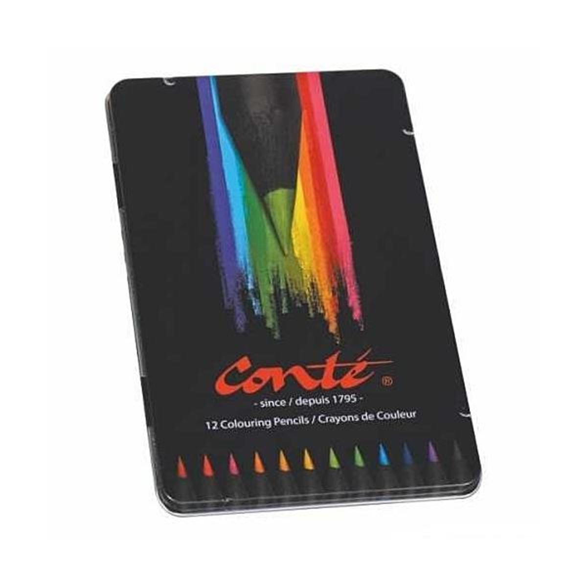BİC CONTE KURUBOYA SULANDIRILABILİR METAL TENEKE 12 RENK 919300-927783 1