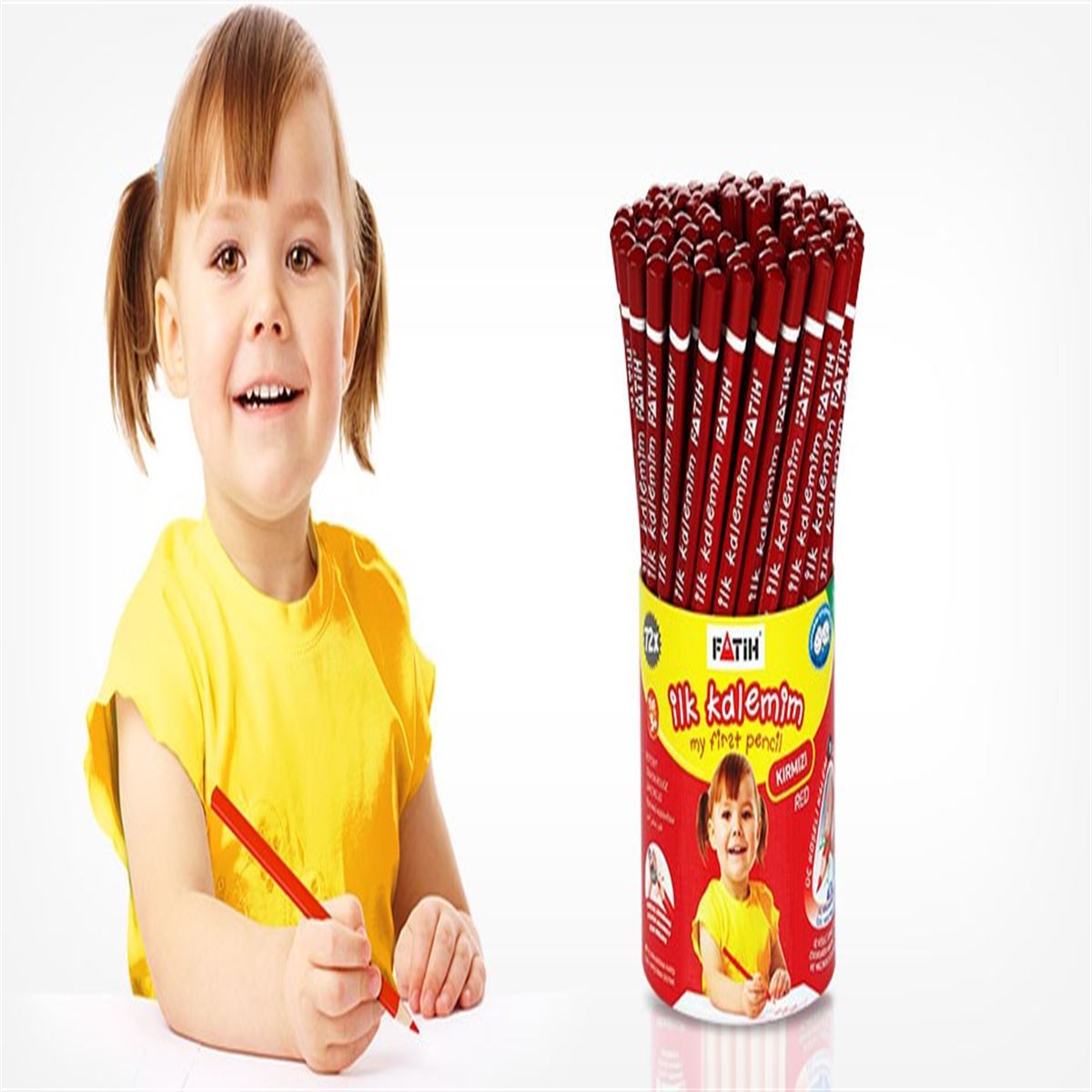 FATİH İLK ALIŞTIRMA KALEMİM JUMBO ÜÇGEN KIRMIZI 72 Lİ 12040-30000 1