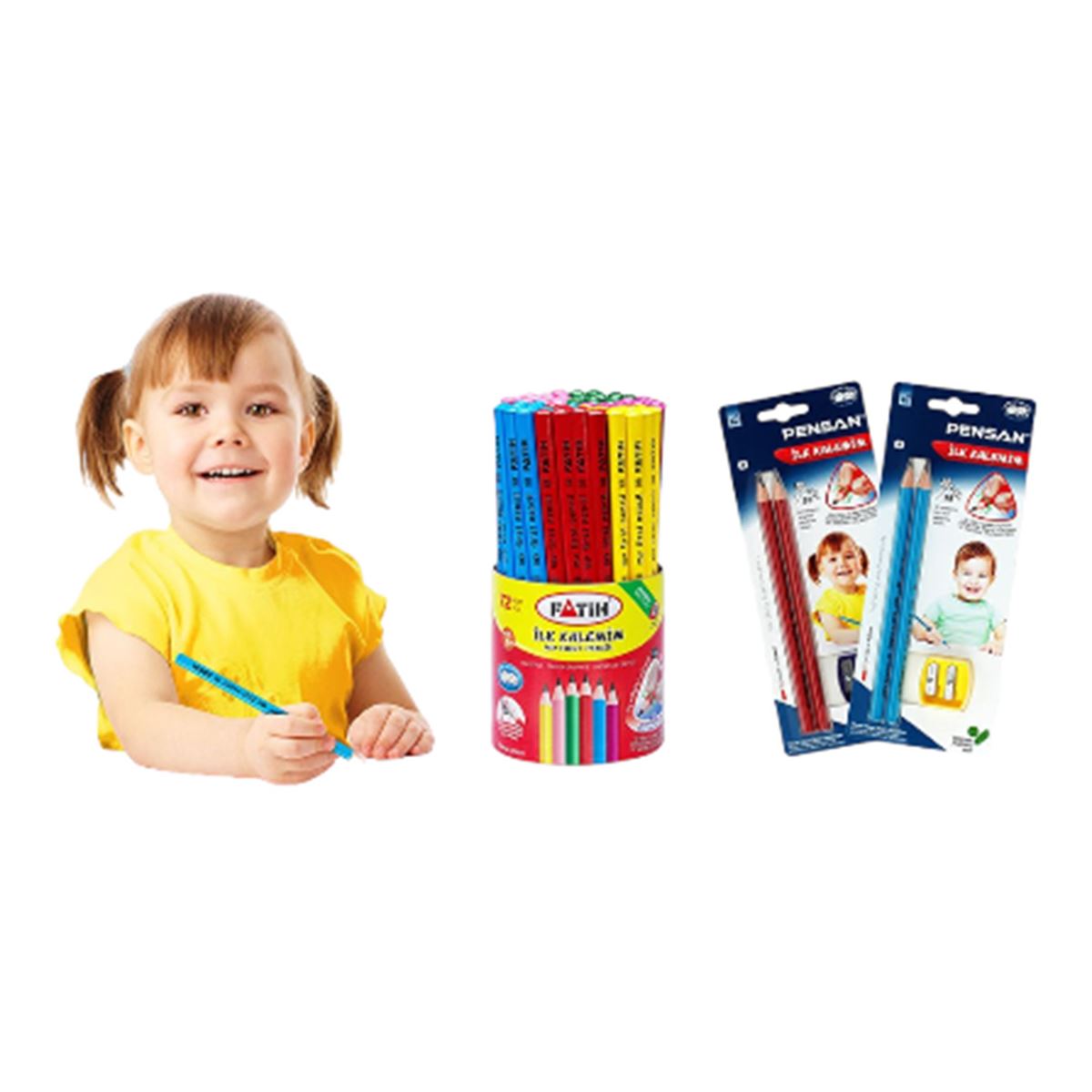 FATİH İLK ALIŞTIRMA KALEMİM JUMBO ÜÇGEN RENKLİ 72 Lİ 12040-12042 1