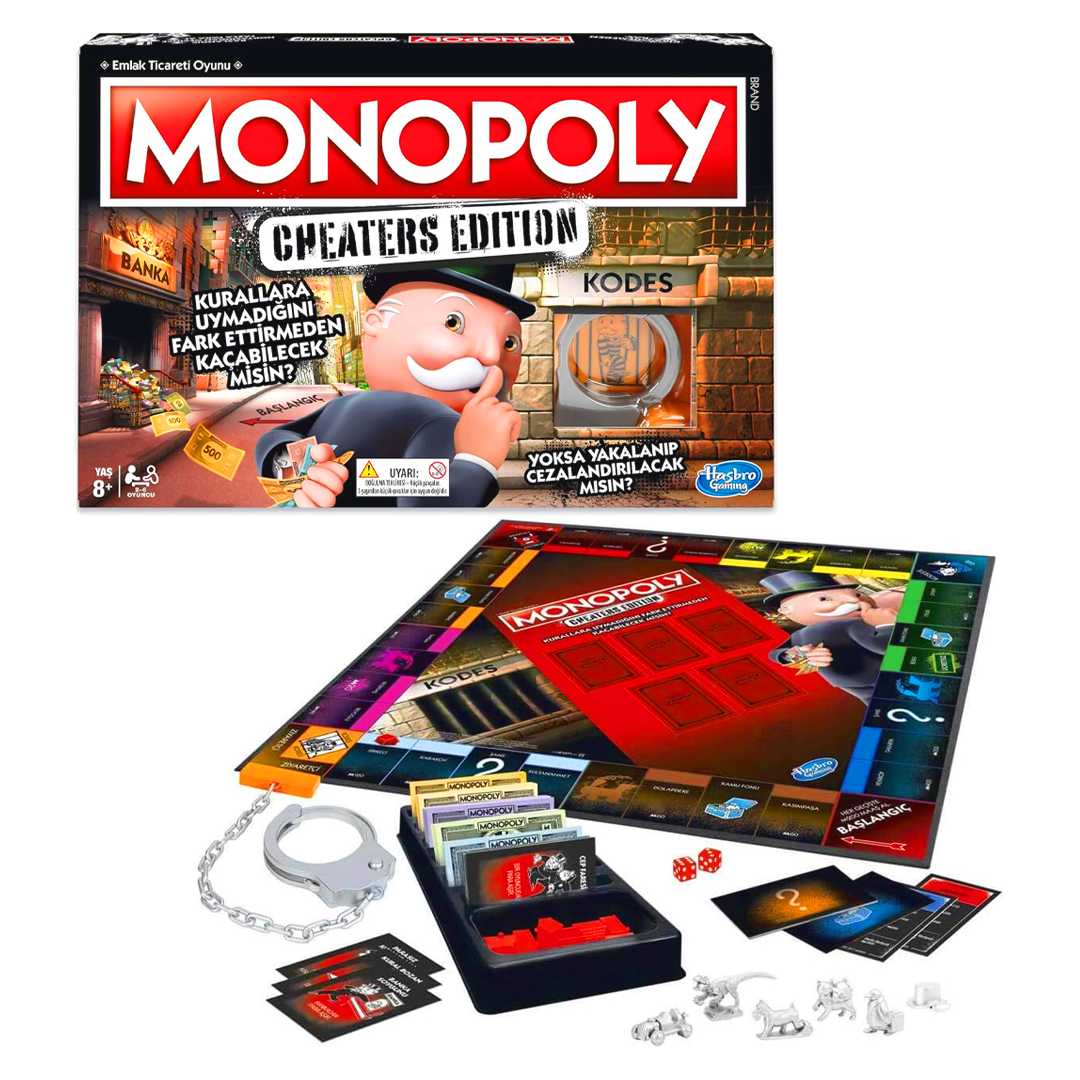 HASBRO MONOPOLY E1871 CHEATERS EDİTİON EMLAK TİCARET KUTU OYUNU 8+ 1