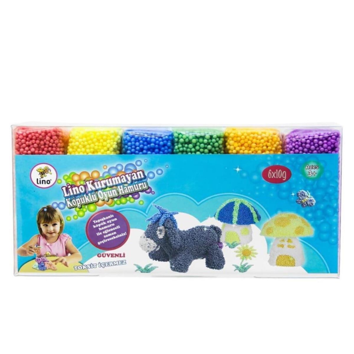 LİNO KÖPÜK OYUN HAMURU KURUMAYAN 10 GR 6 LI 152017 - K2-D2 1