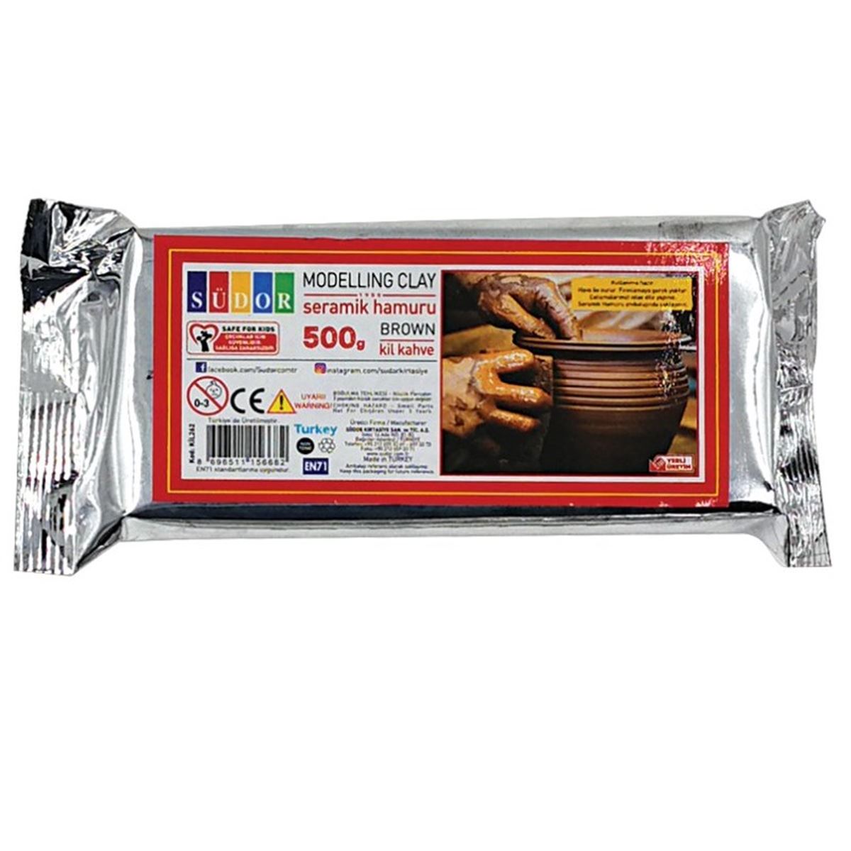 SÜDOR SERAMİK HAMURU 500 GR KAHVERENGİ KİL262 1
