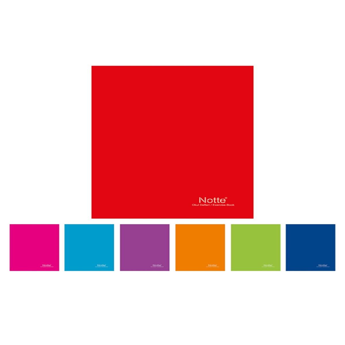 NOTTE FLEXİ DEFTER A5 KUŞE KAPAK DİKİŞLİ 80 YP KARELİ 12 Lİ 11-102 1