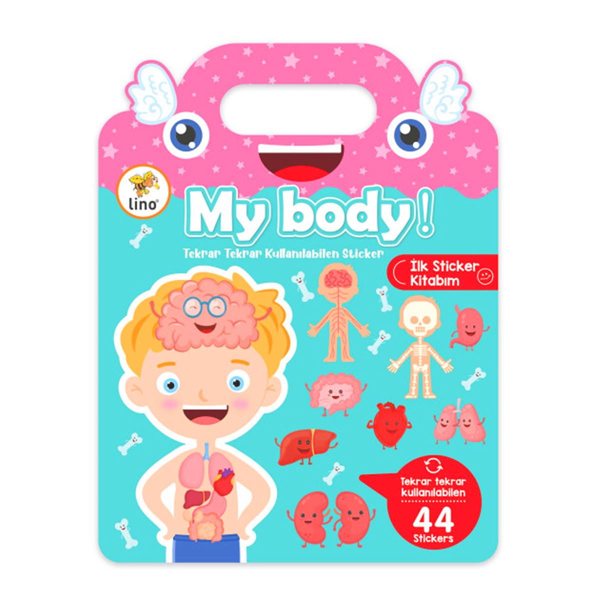 LİNO İLK STİCKER KİTABIM MY BODY TEKRAR TEKRAR KULLANILABİLEN LS-500 1