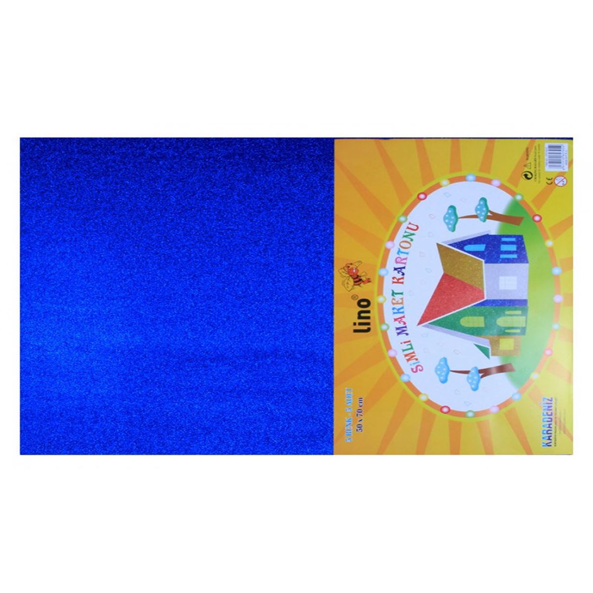 LİNO MAKET KARTONU 50x70 SİMLİ 5 RENK 5 Lİ 2727JQ-G 1