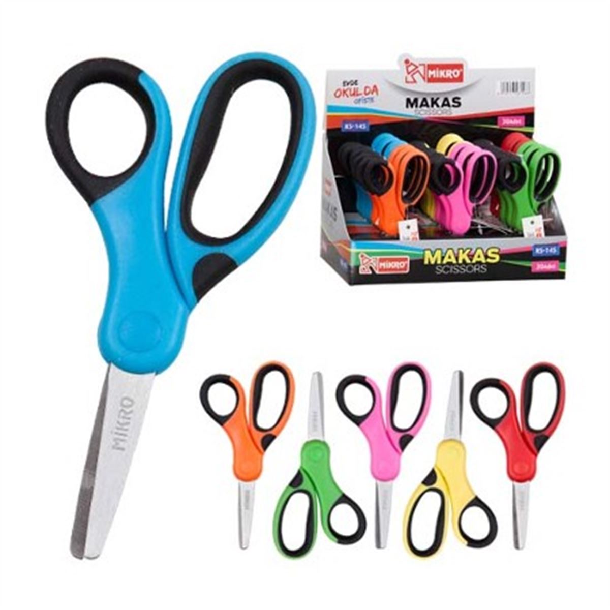 MIKRO OKUL MAKASI 3 RENK 30 LU KS-145 1