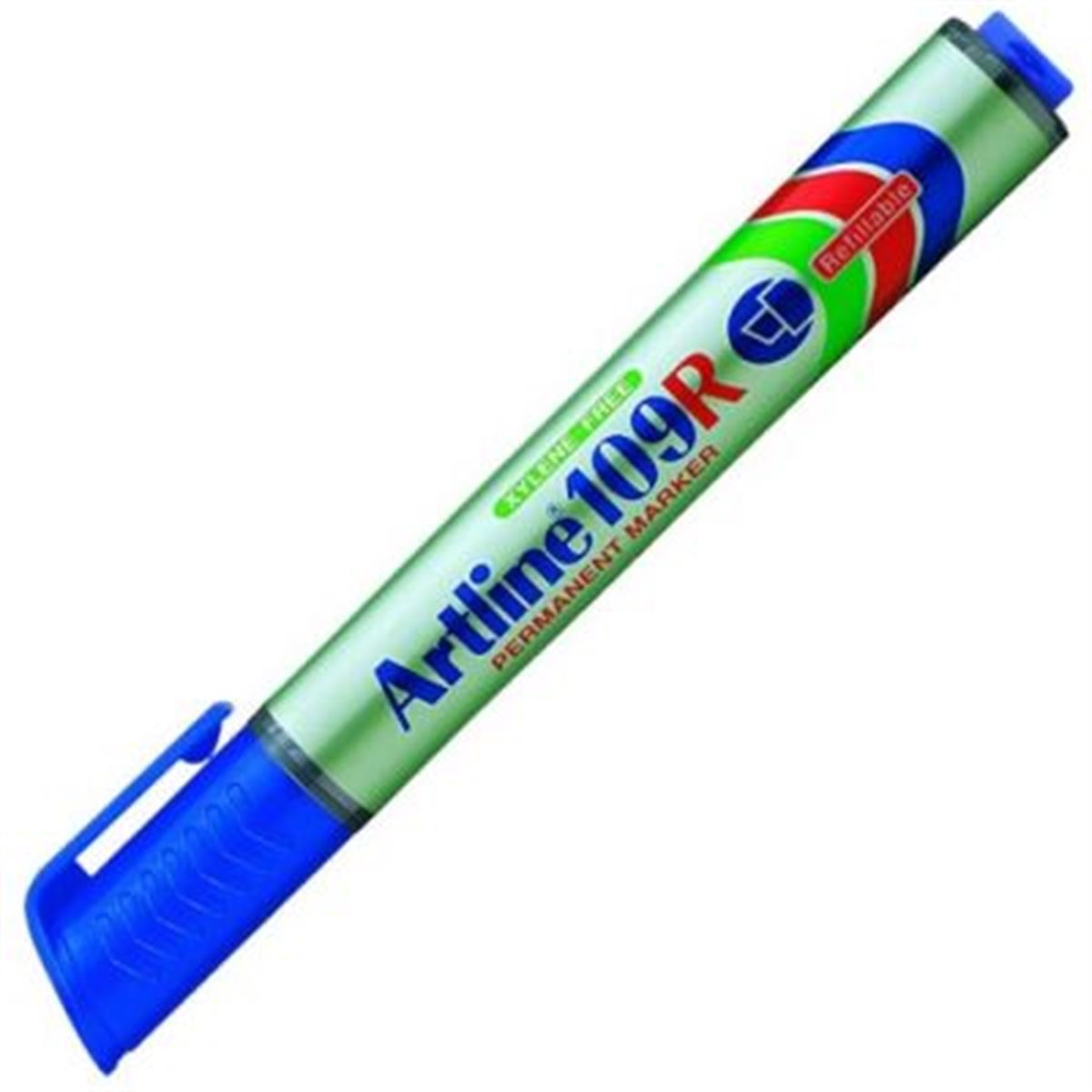 ARTLİNE MARKÖR 109R DOLDURULABİLİR KESİK UÇ MAVİ 5 MM 12 Lİ 1
