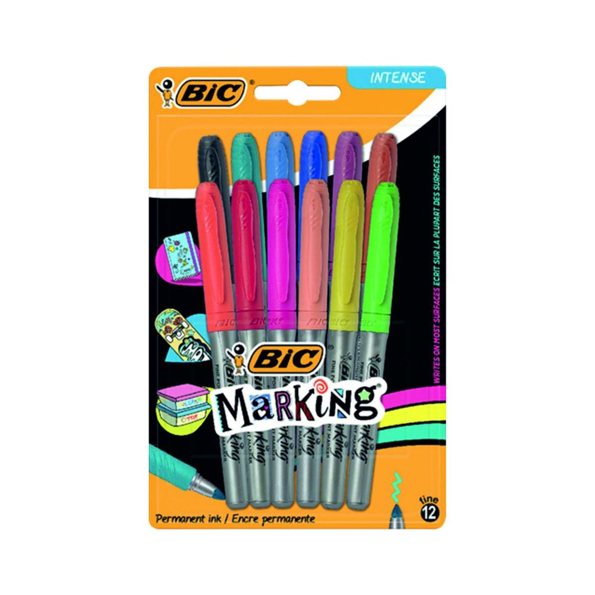 BİC PERMANENT MARKÖR FİNE İNTENSE 12 RENK 9432693-961442-943163 1
