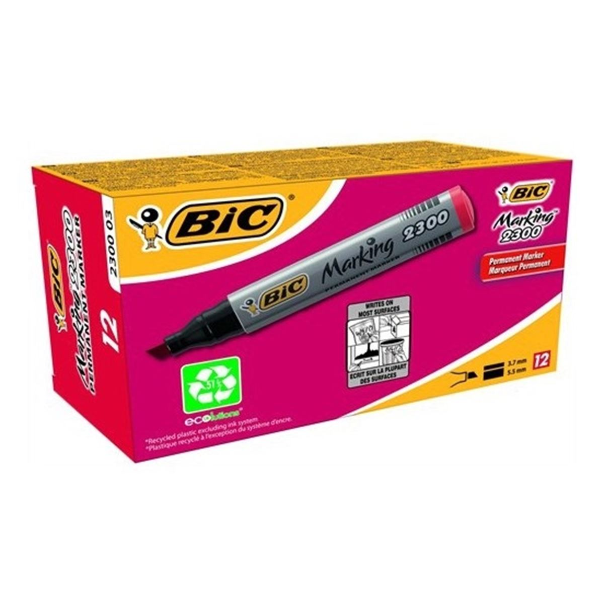 BİC MARKER 2300 KIRMIZI 12 Lİ 8209243 1