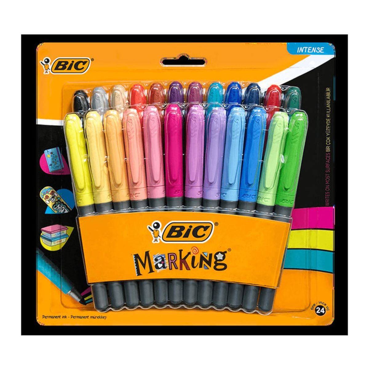 BİC PERMANENT MARKÖR FİNE İNTENSE 24 RENK 961440-511028 1