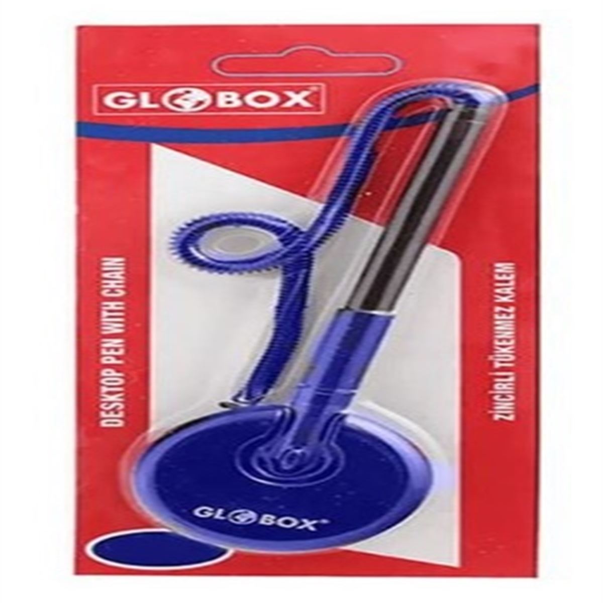 GLOBOX MASA KALEMİ SPİRALLİ PLASTİK MAVİ 1032 1