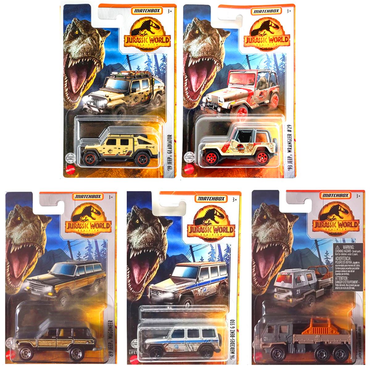 MATCHBOX FMW90 JURASSİC WORLD TEKLİ ARAÇLAR 12 Lİ 1