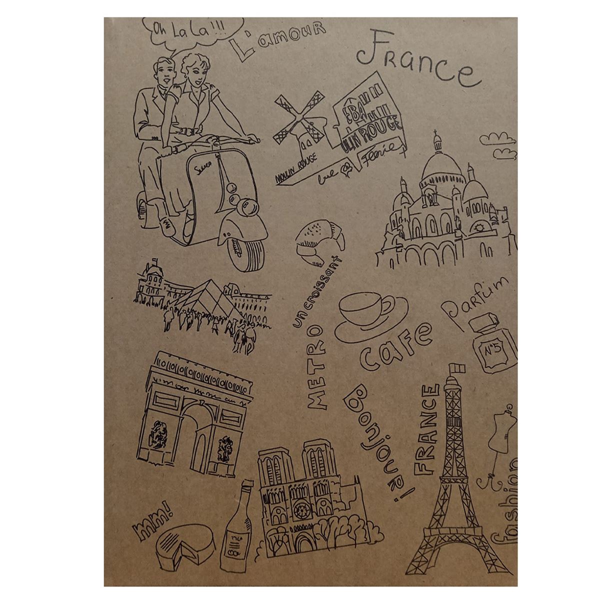 MCOLOR DEFTER 20x28 DİKİŞLİ KRAFT SERT KAPAK 144 YP KARELİ 1