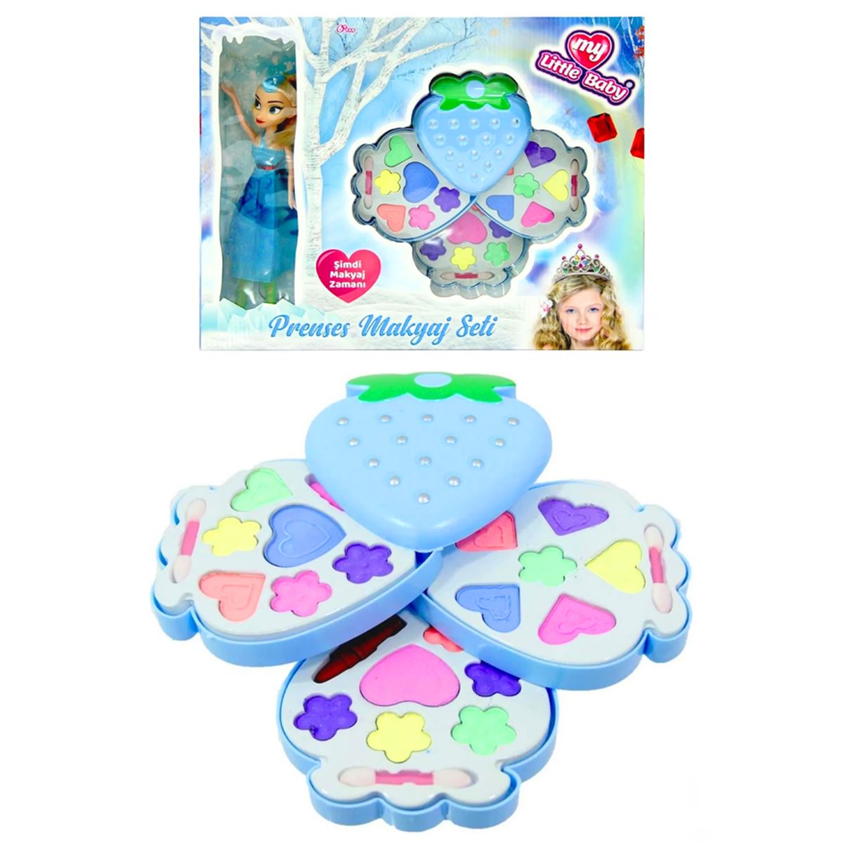 MY LİTTLE BABY MAKYAJ SETİ KARLAR PRENSESİ ÇİLEK KUTULU ÜÇLÜ 6+ 1