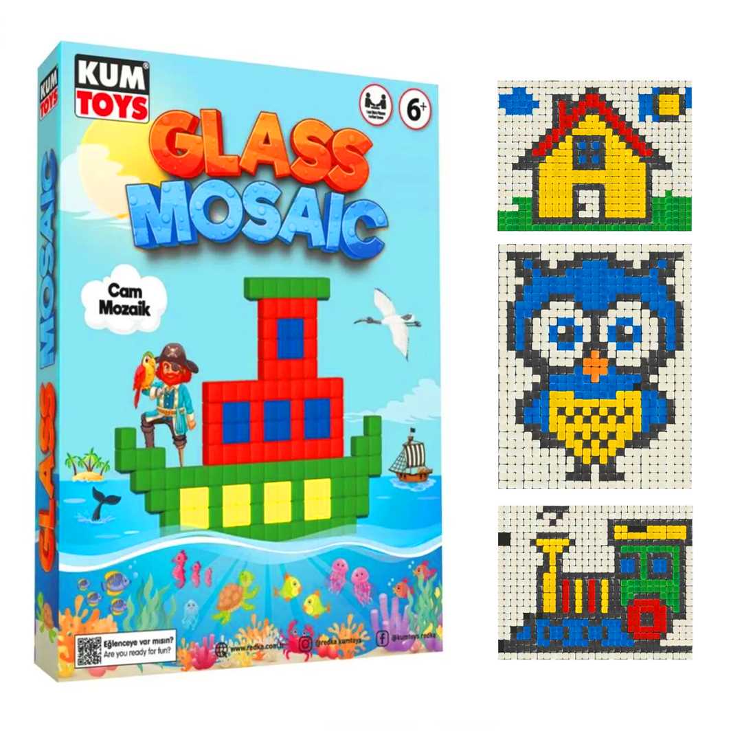 KUMTOYS GLASS MOSAİC KM5215 CAM MOZAİK 19x25 CM 6+ 1