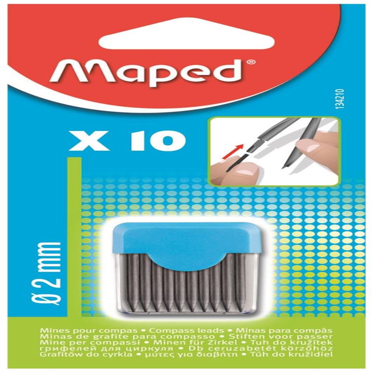 MAPED MİN PERGEL İÇİN KISA 2 MM 10 LU 134210 1