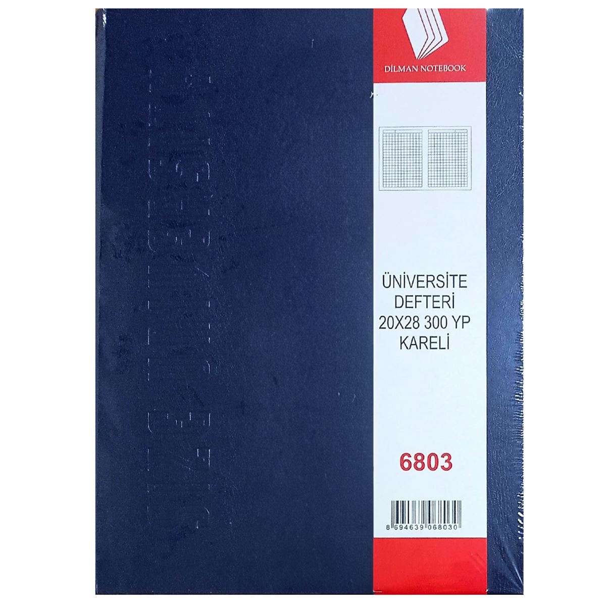 DİLMAN DEFTER 6803 20x28 ÜNİVERSİTE DİKİŞLİ CİLTLİ 300 YP KARELİ 1
