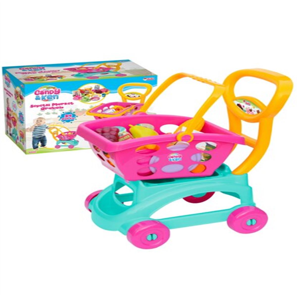DEDE 03032 CANDY KEN SEPETLİ MARKET ARABASI 1