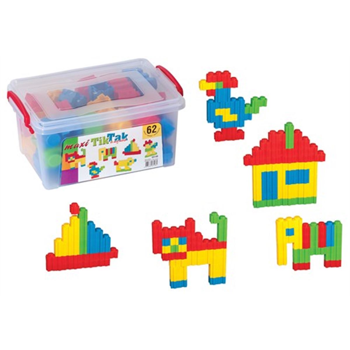 DEDE 03148 LEGO MAXİ TİK TAK KÜÇÜK BOX 62 PARÇA 1