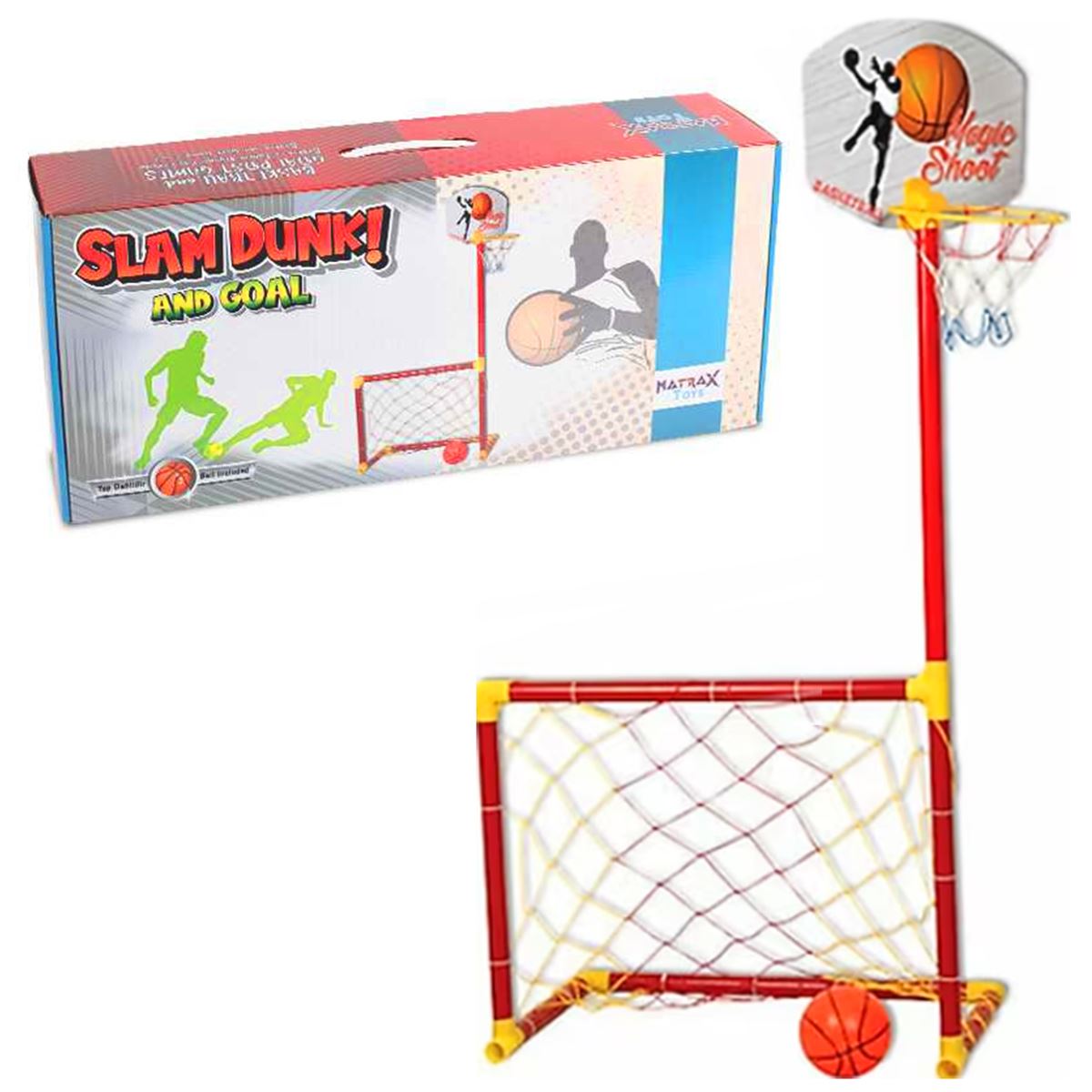 MATRAX SLAM DUNK 224 PORTATİF KALE BASKET POTASI İKİLİ 3+ 1