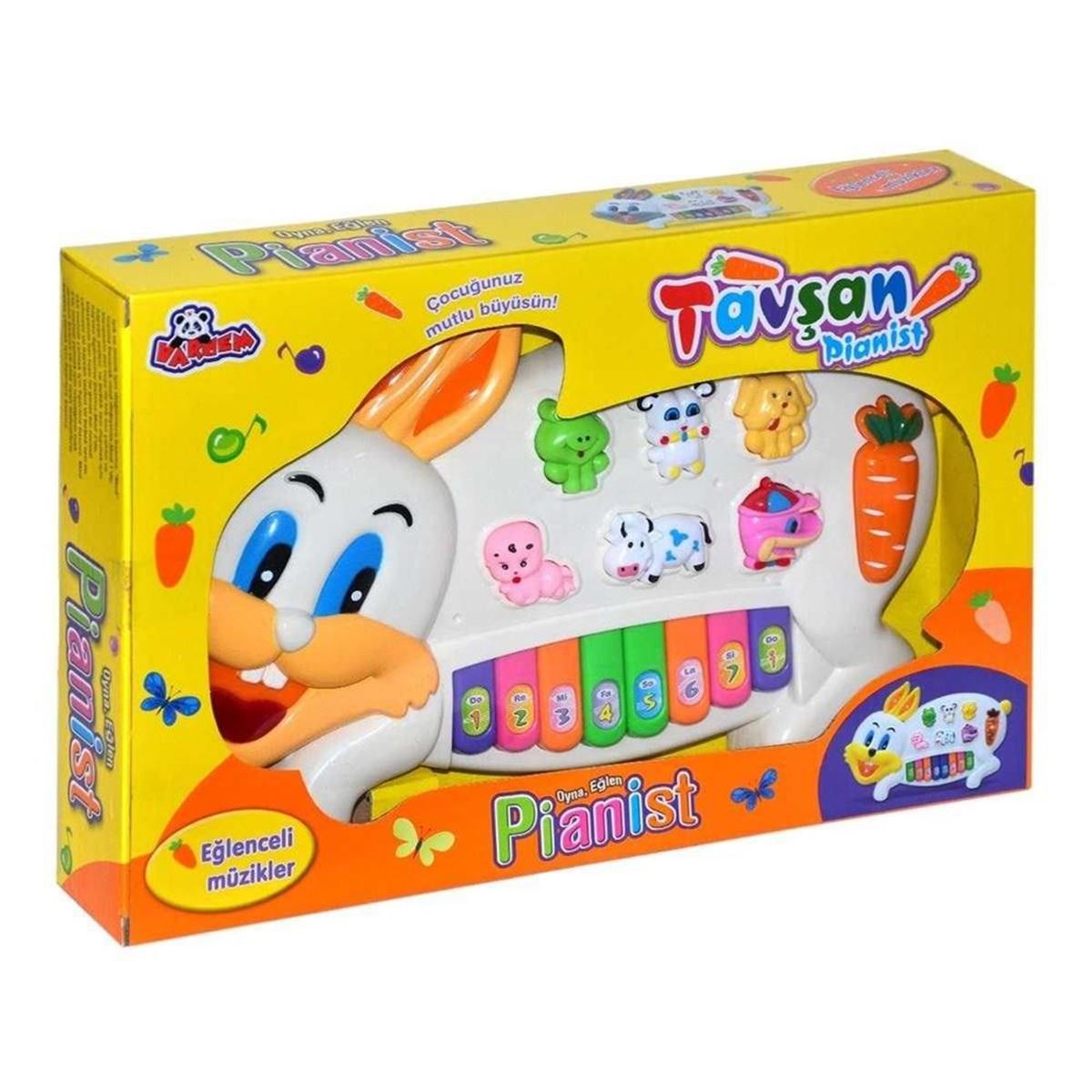 VARDEM OYUNCAK 3300/6600 EĞİTİCİ ORG TAVŞAN/SIRIN PİANİST SESLİ IŞIKLI 1