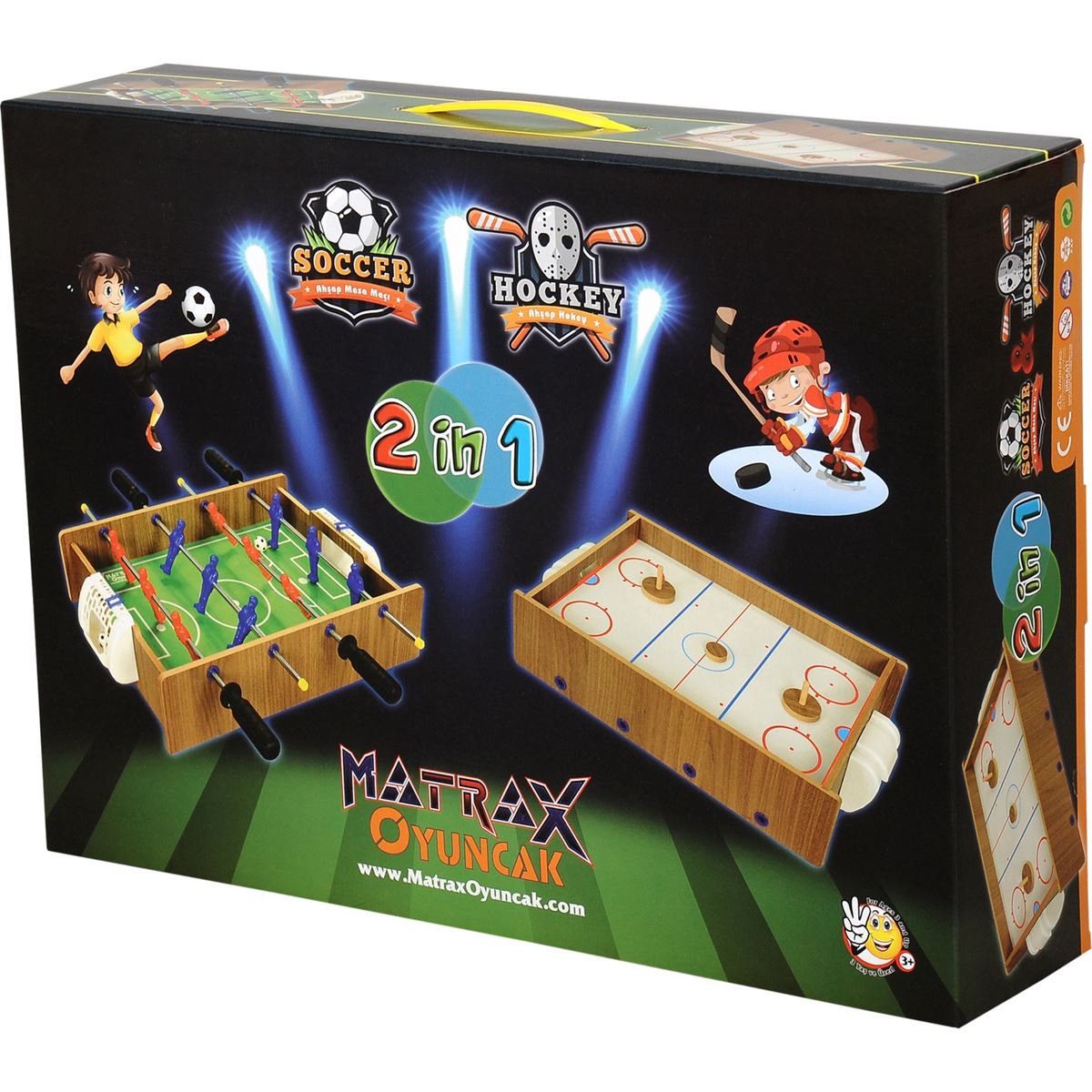 MATRAX AHŞAP HOKEY MASA MAÇI OYUNU 412 2IN1 3+ 1