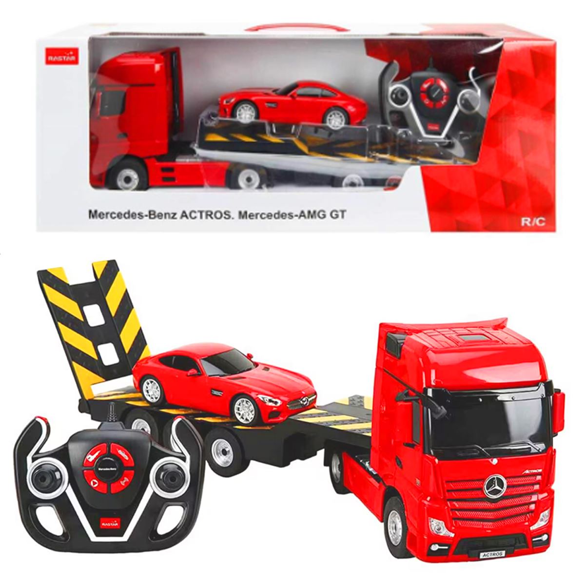 SUNMAN RASTAR KUMANDALI ARABA 74940 MERCEDES BENZ ACTROS - AMG GT USB IŞIKLI F/F 2.4GH 1:26 1:24 6+ 1