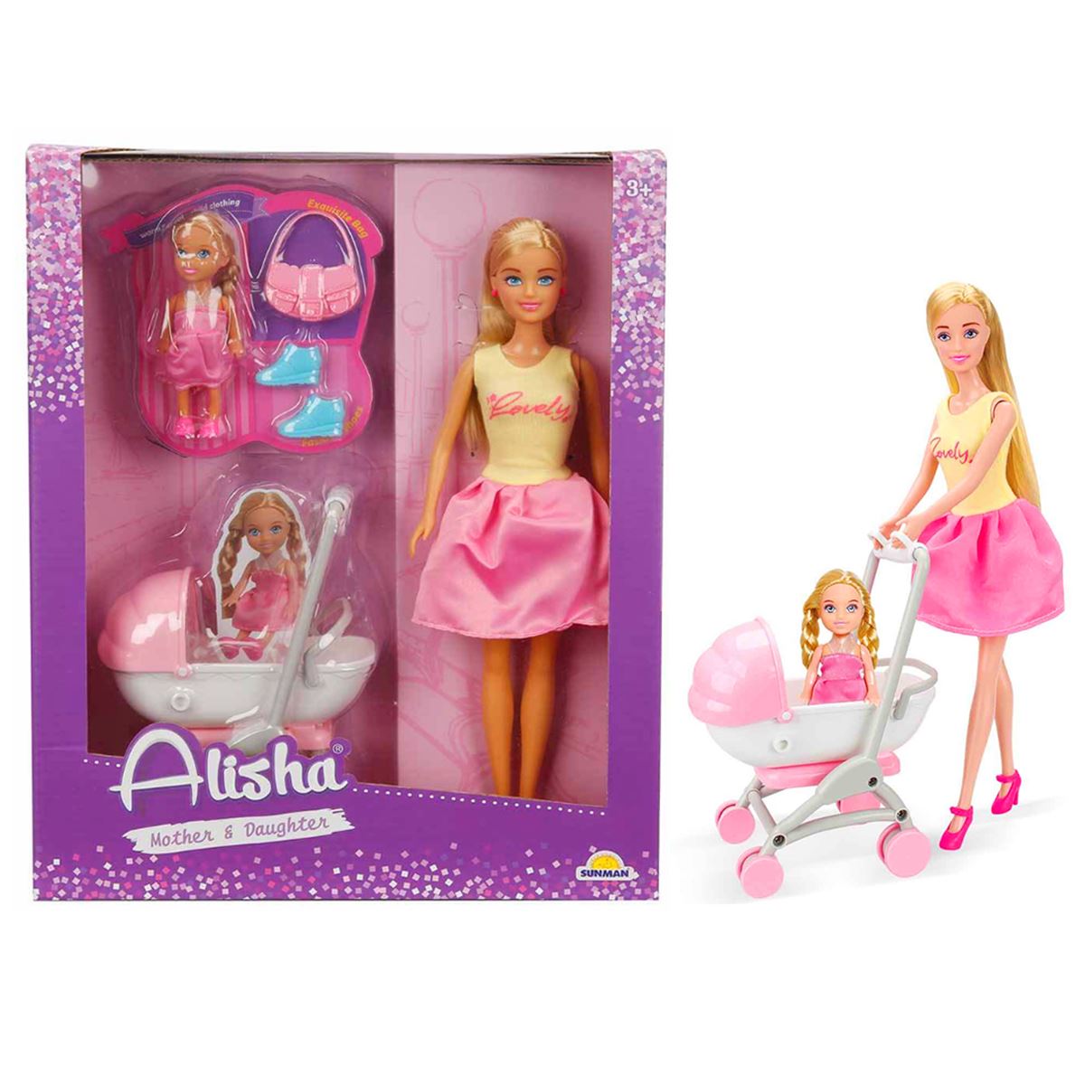 SUNMAN BEBEK 99116 ALİSHA PUSETLİ SET 3+ 1