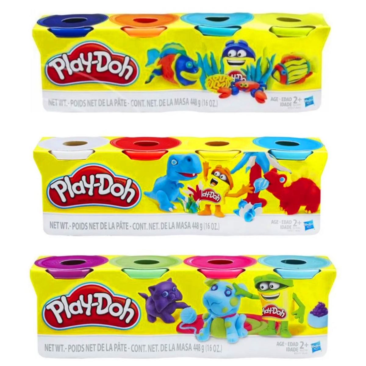 PLAYDOH OYUN HAMURU 4 LÜ 448 GR B55178 1